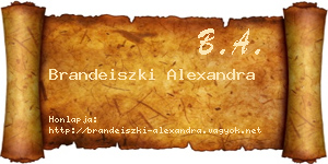 Brandeiszki Alexandra névjegykártya